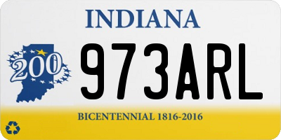 IN license plate 973ARL