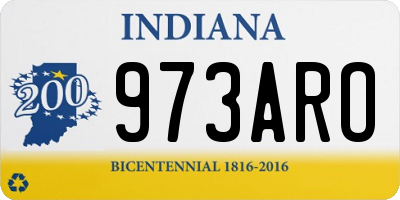 IN license plate 973ARO