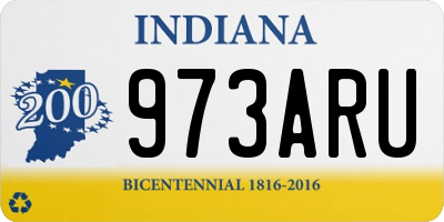 IN license plate 973ARU
