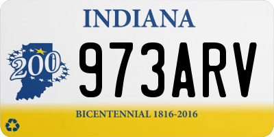 IN license plate 973ARV