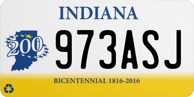 IN license plate 973ASJ