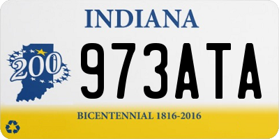 IN license plate 973ATA