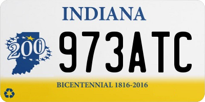 IN license plate 973ATC