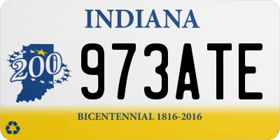 IN license plate 973ATE