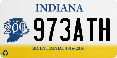 IN license plate 973ATH