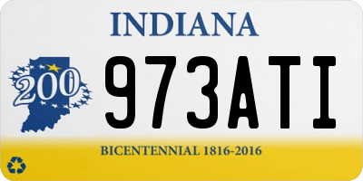 IN license plate 973ATI