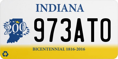 IN license plate 973ATO