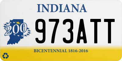 IN license plate 973ATT