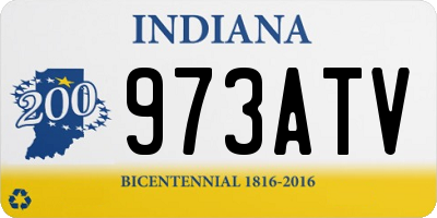 IN license plate 973ATV