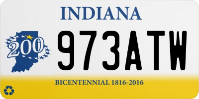 IN license plate 973ATW