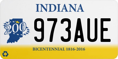 IN license plate 973AUE