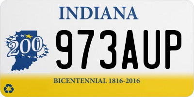 IN license plate 973AUP