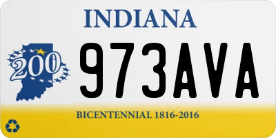 IN license plate 973AVA
