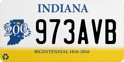 IN license plate 973AVB