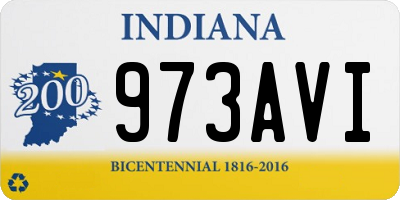 IN license plate 973AVI