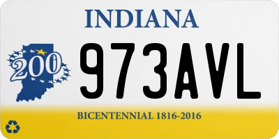 IN license plate 973AVL