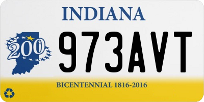 IN license plate 973AVT