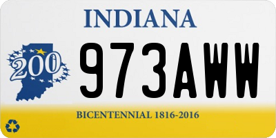 IN license plate 973AWW