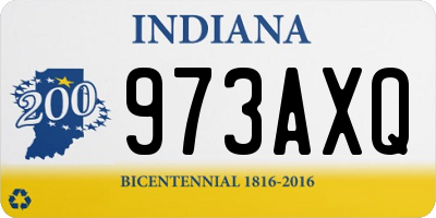 IN license plate 973AXQ