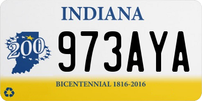 IN license plate 973AYA