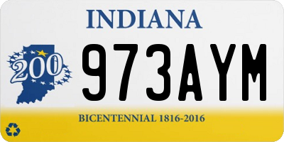 IN license plate 973AYM