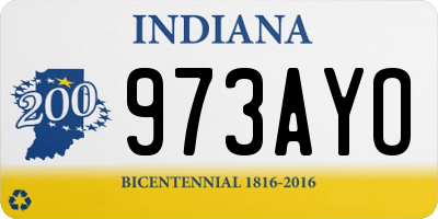IN license plate 973AYO