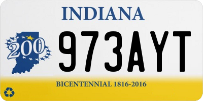 IN license plate 973AYT