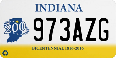 IN license plate 973AZG