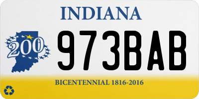 IN license plate 973BAB