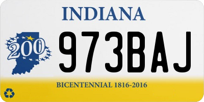 IN license plate 973BAJ