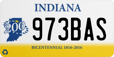 IN license plate 973BAS