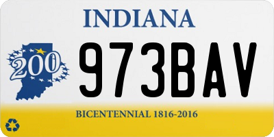IN license plate 973BAV