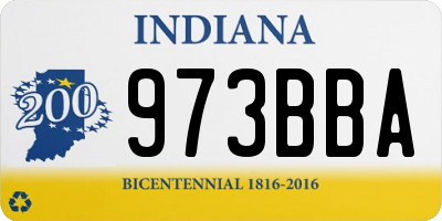 IN license plate 973BBA
