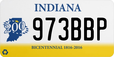 IN license plate 973BBP