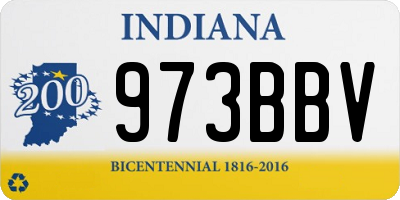 IN license plate 973BBV