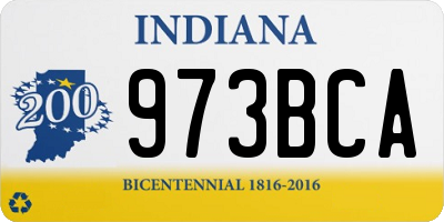 IN license plate 973BCA