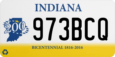 IN license plate 973BCQ