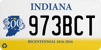 IN license plate 973BCT