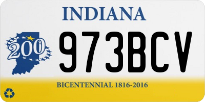 IN license plate 973BCV
