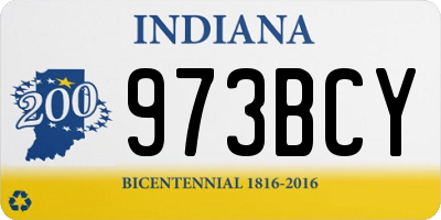 IN license plate 973BCY