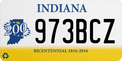 IN license plate 973BCZ