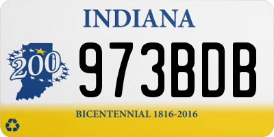 IN license plate 973BDB