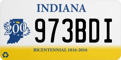 IN license plate 973BDI