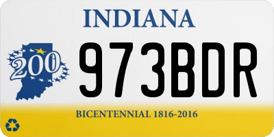 IN license plate 973BDR