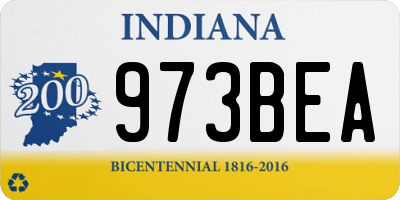 IN license plate 973BEA