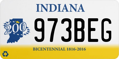 IN license plate 973BEG