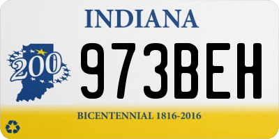 IN license plate 973BEH