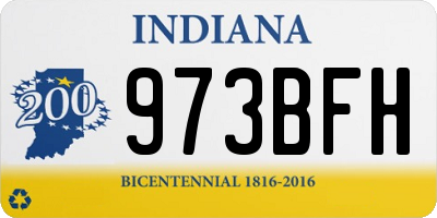 IN license plate 973BFH