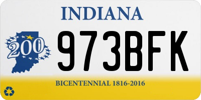 IN license plate 973BFK
