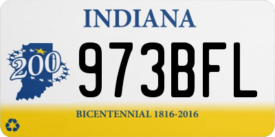 IN license plate 973BFL